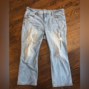 Old Navy Distressed Flare Jeans